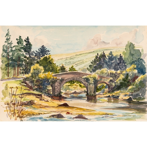 734 - *Mary Williams RWA (British, 1911 - 2004) - Huccaby Bridge, River West Dart, Dartmoor and other view... 