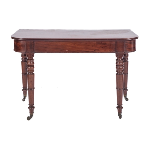 941 - A Regency mahogany side table, circa 1815, previously part of a dining table; the rectangular top wi... 