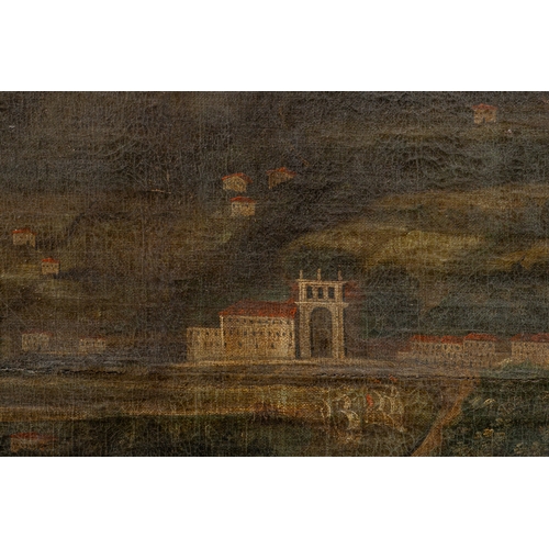 659 - Spanish School (late 17th/early 18th century) - An extensive panoramic view of the old city of Bilba... 