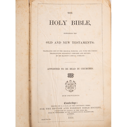 113 - BIBLE, English. The Holy Bible Containing the Old Testament and the New ... , Cambridge: Printed by ... 