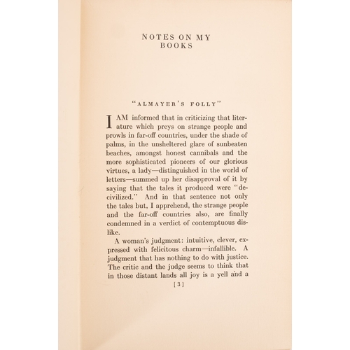 130 - CONRAD, Joseph. Notes on my Books, London: William Heinemann 1921, first edition, vellum backed on p... 