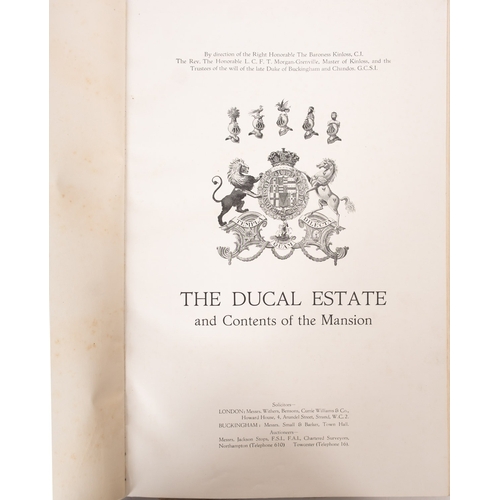 30 - [SALE CATALOGUE] The Ducal Estate and Contents of the Mansion, of Stowe, Jackson Stops 1921, catalog... 