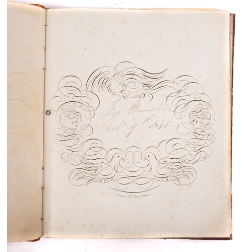 57 - CHILD'S COPY BOOK. Miss Banister Octr. 9th 1841, pub. by J. Souter, 131 Fleet Street, a book of the ... 