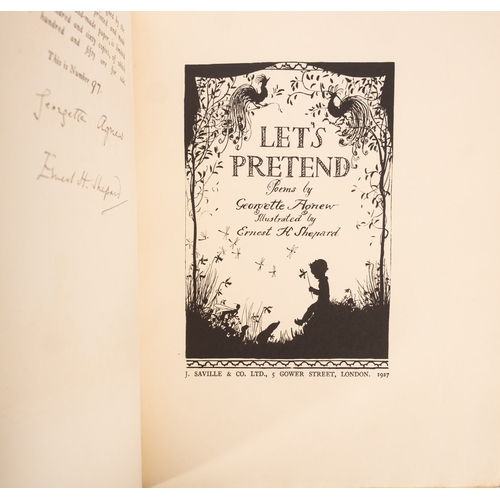 95 - SHEPARD, Ernest H., (illus.).. Let's Pretend, Poems by Georgette Agnew, London: Saville & Co., 1927,... 