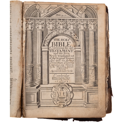 113 - BIBLE, English. The Holy Bible Containing the Old Testament and the New ... , Cambridge: Printed by ... 