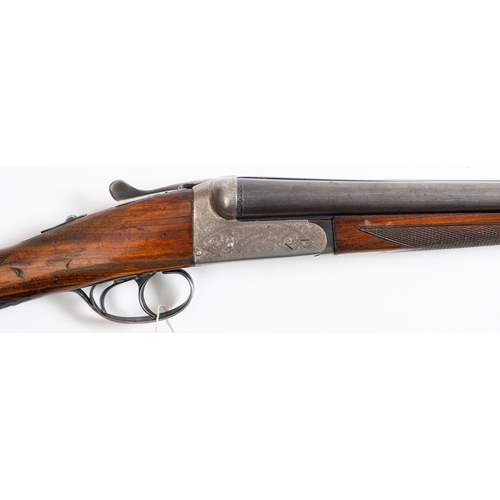 104 - A Kestrel 20 bore side by side shotgun, serial number 290103, 27 1/2 inch barrels, scroll chased act... 