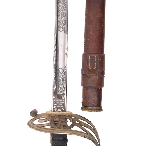 142 - A George V WWI Light Infantry Officer's dress sword by Henry Wilkinson, London, serial number 54799,... 