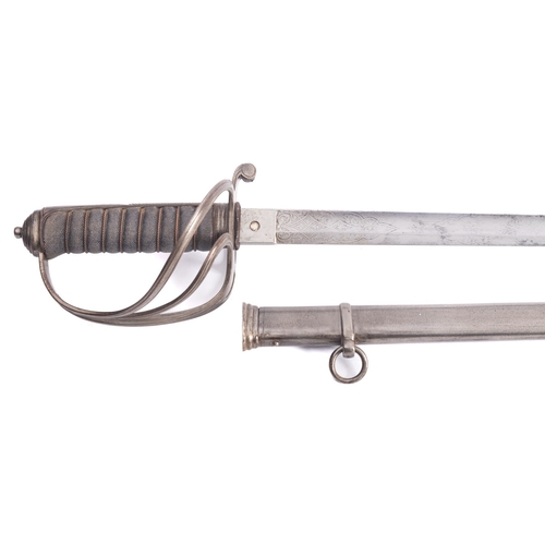 154 - A Victorian British 1853 pattern Officer's sword, maker Firmin & Sons, London, the straight single e... 