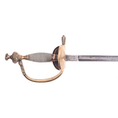 163 - A 19th century German dress or court sword by WK & Co Solingen, the straight single edge fullered bl... 