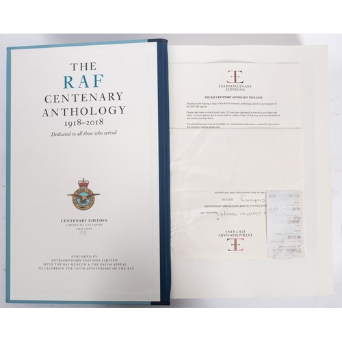 210 - The RAF Centenary Anthology 1918 - 2018 limited edition 1250 copies numbered 78, with blind stamp Ex... 