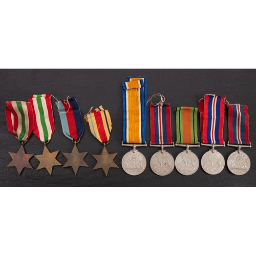 241 - A collection of nine WWII service medals