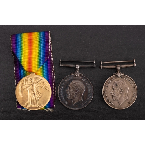 243 - A WWI pair to  'G-13510 Pte S C Downer R Suss R', together with a war Medal to '47067 Pte W Gooday K... 