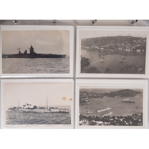 291 - A good collection of early 20th century Royal Navy and maritime postcards in three albums, comprisin... 