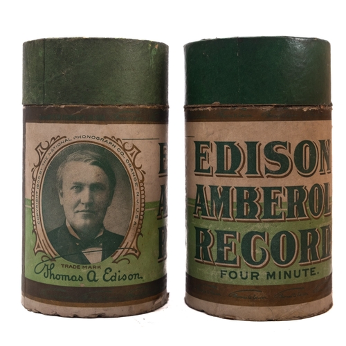 344 - A collection of cased wax polyphon cylinders, Edison Amberol and others