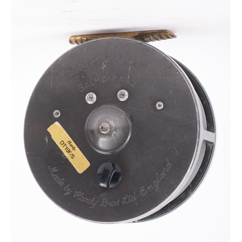 445 - Hardy Bros, ' Marquis' No.2 Salmon Fly Fishing reel with line