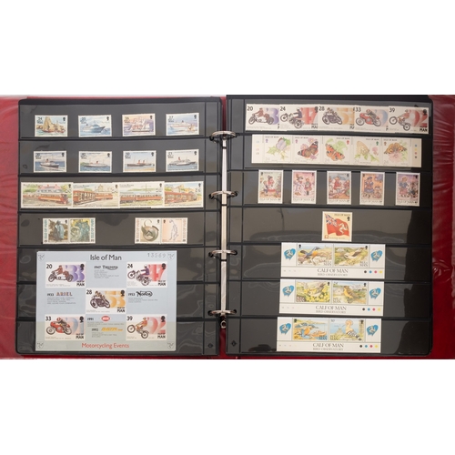 532 - Various mint and used collections of Alderney, Guernsey, Jersey and Isle of Man in twelve albums and... 