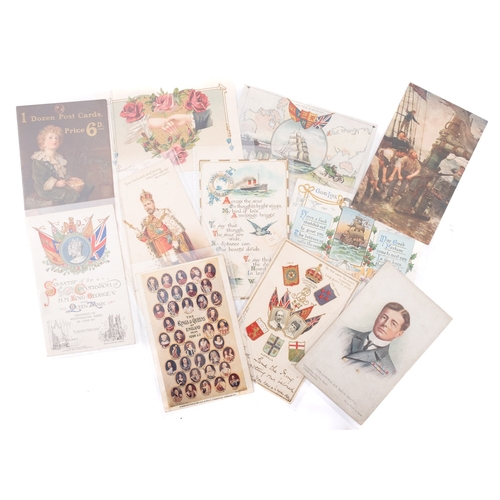 573 - A collection of eighty -seven late 19th/early 20th century greetings postcards, various publishers a... 