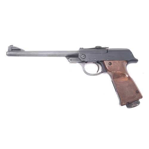 61 - A Walther LP Model 53 .22 calibre air pistol, serial number '011510' with two piece brown plastic ch... 