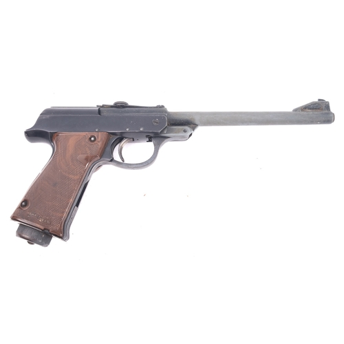 61 - A Walther LP Model 53 .22 calibre air pistol, serial number '011510' with two piece brown plastic ch... 