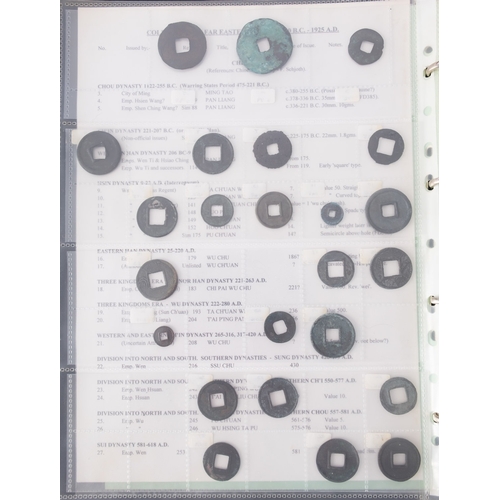 704 - A considered and well presented private collection of Chinese coins, with some Japan and Annam (Viet... 