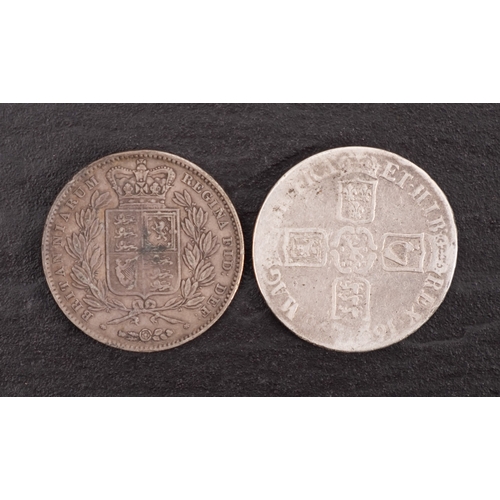 723 - A 1696 and a 1846 Crown (2)