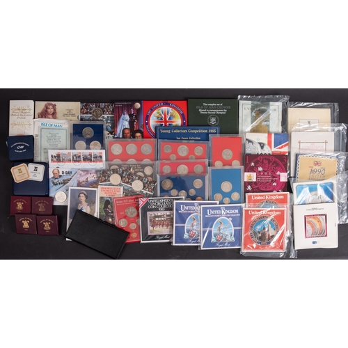 727 - Royal Mint proof sets, 1983/ two 1984/ two 1985/ 1986/ 87/ 90/ 91/ 92/ 93/ 97, with other sets and f... 