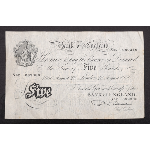 730 - A 1950 Beale White £5 note.