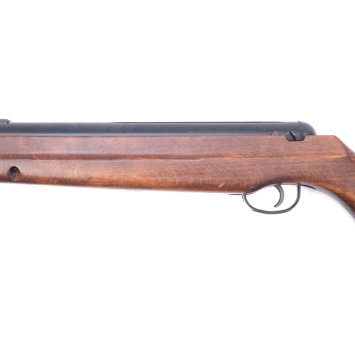 79 - A Webley Stingray .177 calibre air rifle, on a plain semi pistol grip stock, 113cm long