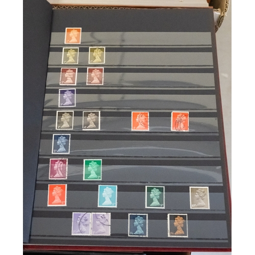 527 - The balance of a stamp collection in albums, stockbooks and loose in four cartons with mint and used... 