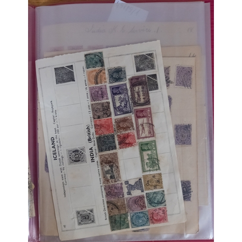 502 - Various stamps and postcards in three photo albums, a stockbook, on stockcards and loose with main i... 