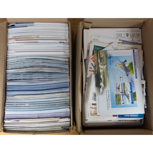 560 - A collection of RAF and Army commemorative covers in two boxes with many signed including medal winn... 