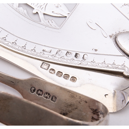 135 - A George III Scottish silver fish slice by Francis Howden, Edinburgh 1798, the blade pieced and engr... 