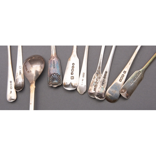 148 - A mixed group of silver flatware including; a Bright-cut table spoon by Richard Ferris, Exeter 1792,... 