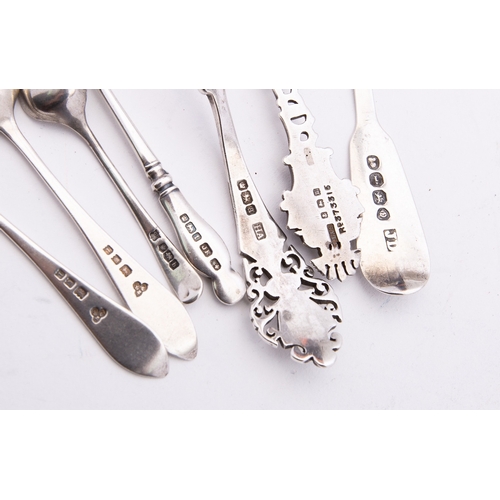 37 - A mixed group of silver spoons including; a set of ten cast Apostle tea spoons by Joseph Rodgers & S... 