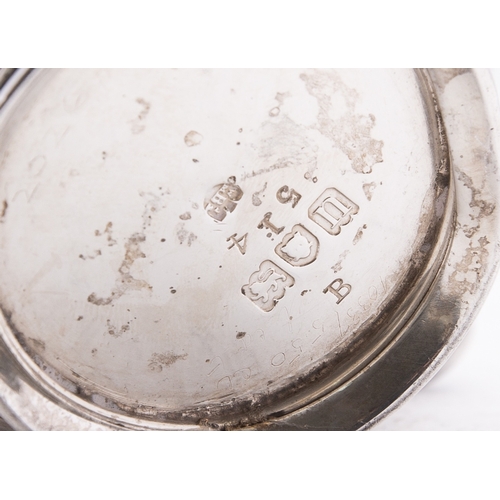 38 - A mixed group of silver including; a cream jug by Edward Barnard & Sons Ltd, London 1908, banded dec... 