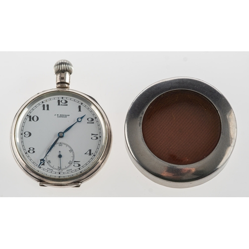 460 - J.W. Benson, London two pocket watches including a silver half-hunter pocket watch, the dial having ... 