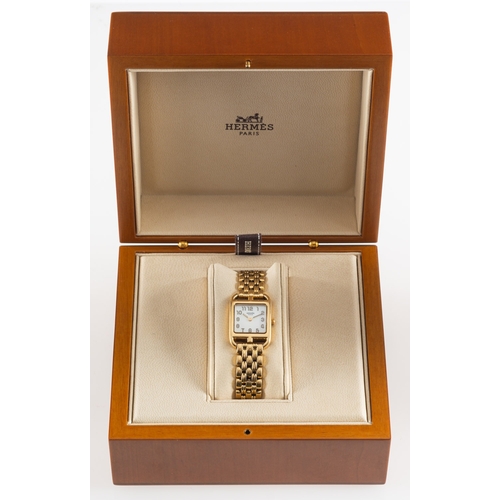 504 - Hermes, a Cape Cod 18k gold lady's wristwatch the rear of the case marked with the gold import mark,... 