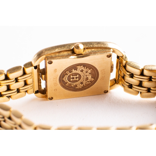 504 - Hermes, a Cape Cod 18k gold lady's wristwatch the rear of the case marked with the gold import mark,... 