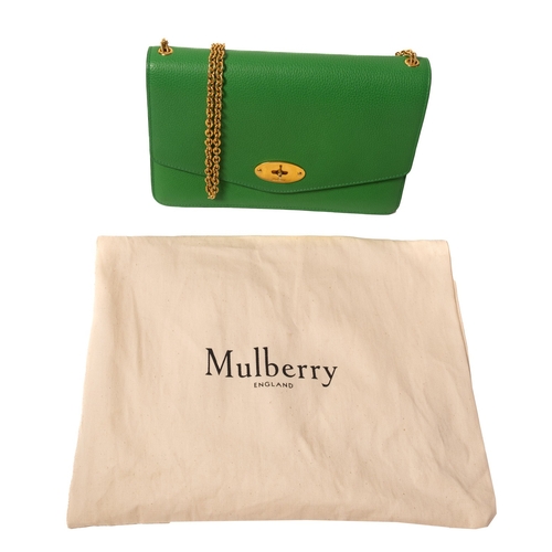 539 - Mulberry. A small Darley handbag, with Grass Green classic grain leather exterior and black leather ... 