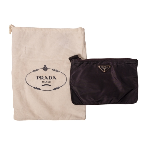 547 - A Prada Velo MV400 clutch bag, zaffiro with triangular badge to front  and Authenticity Certificate ... 