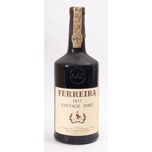 596 - A case of Ferreira 1977 Port, original wrappers and card box.