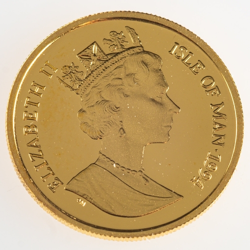 689 - A Pobjoy Mint 1994 Isle of Man Ecu, number 0623, 999.9 gold, 6.22grams, boxed with certificate.