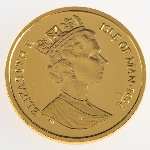 690 - A Pobjoy Mint 1994 Isle of Man Ecu, number 0624, 999.9 gold, 6.22grams, boxed with certificate.