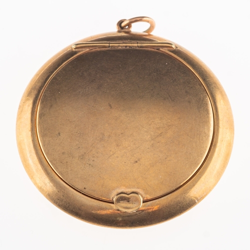 769 - An early 20th century 9ct gold powder compact with mirror, UK hallmark, Birmingham, 1918, maker W & ... 