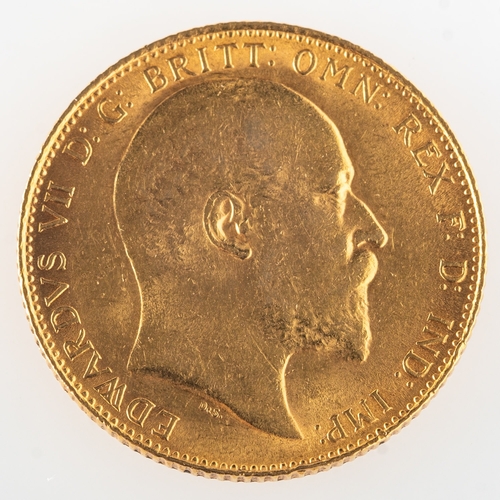 771 - A full sovereign, an Edward VII 1910 full sovereign, 8.0grams.