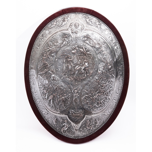 8 - A Victorian electro type 'Milton Shield' design by Morel Ladeuil by Elkington & Co, circa 1866, work... 