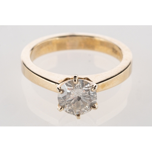 962 - A diamond solitaire ring, claw set with a brilliant-cut diamond, diamond approx. 0.75 carat, marked ... 