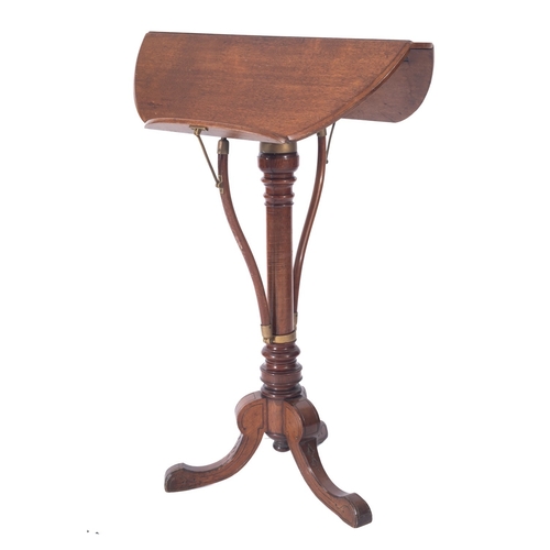 1004 - Swann & Millicon - An unusual Victorian mahogany and brass metamorphic music stand, the circular top... 