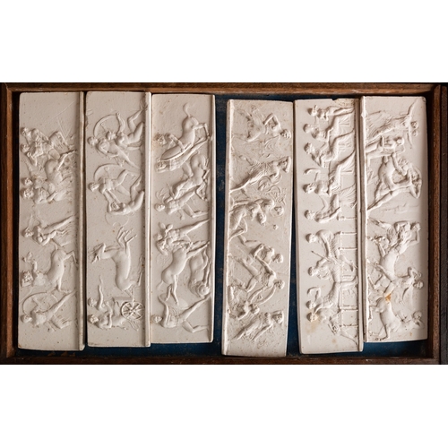 458 - After John Henning the elder (1771-1851), forty-one plaster reliefs after the Elgin Marbles, second ... 