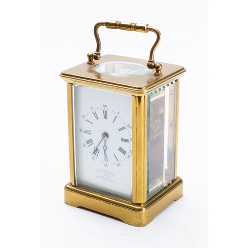 525 - Drocourt, Paris, a late-Victorian French carriage clock the eight-day duration timepiece movement ha... 